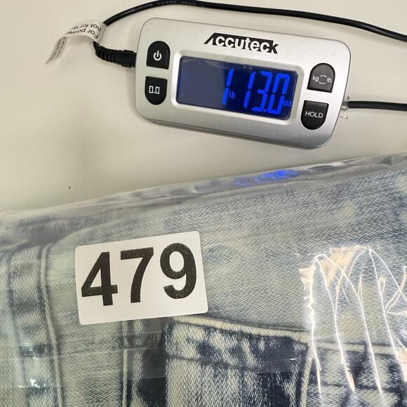 True Religion Geno‎ Jeans Mens 40 Blue Acid Wash Straight Streetwear Y2K Grunge - Picture 13 of 13